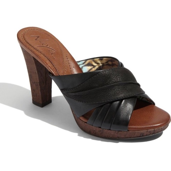 Anthropologie Shoes - Anthropologie Black NAYA Willa Slip on Heels 6.5